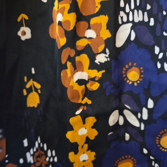 H&M Black and Orange Floral Midi Dress - Picture 3 of 11